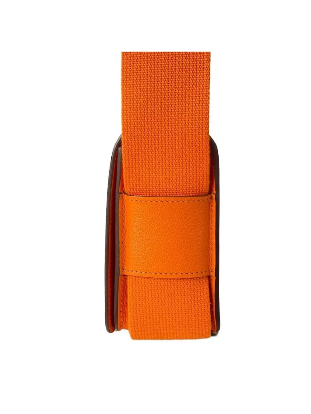 Hermes Shoulder Bag Geta Orange Minian Silver